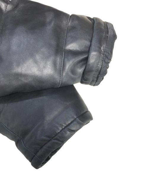 AVIREX（アヴィレックス）AVIREX (アヴィレックス) レザーダウンジャケット ブラック サイズ:Lの古着・服飾アイテム