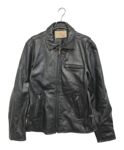 AVIREX（アヴィレックス）AVIREX (アヴィレックス) レザーライダースジャケット ブラック サイズ:44の古着・服飾アイテム