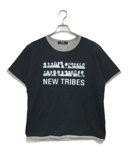 RAF BY RAF SIMONS（ラフバイ ラフシモンズ）RAF BY RAF SIMONS (ラフバイ ラフシモンズ) NEW TRIBES Tシャツ ネイビー サイズ:50の古着・服飾アイテム