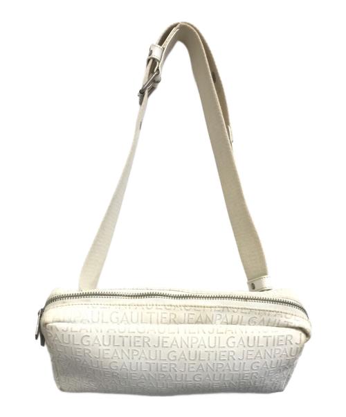 Jean Paul GAULTIER（ジャンポールゴルチェ）Jean Paul GAULTIER (ジャンポールゴルチェ) 総柄ロゴウエストバッグ ホワイト サイズ:表記なしの古着・服飾アイテム