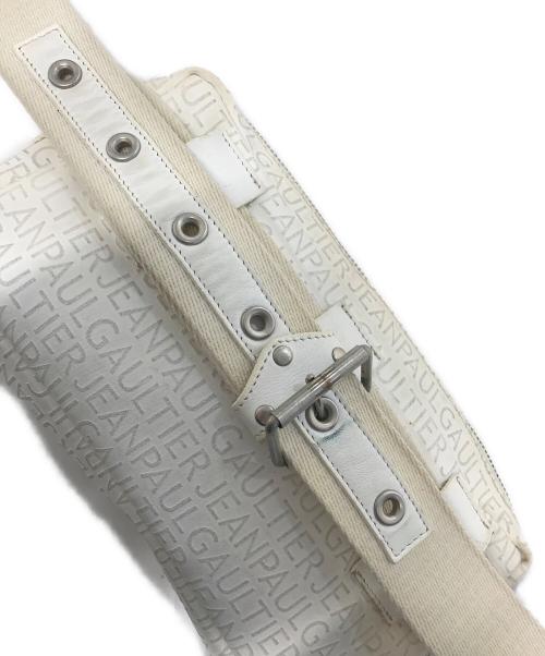 Jean Paul GAULTIER（ジャンポールゴルチェ）Jean Paul GAULTIER (ジャンポールゴルチェ) 総柄ロゴウエストバッグ ホワイト サイズ:表記なしの古着・服飾アイテム