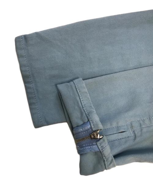 MIU MIU（ミュウミュウ）MIU MIU (ミュウミュウ) フリルデザインジップジャケット スカイブルー サイズ:44の古着・服飾アイテム