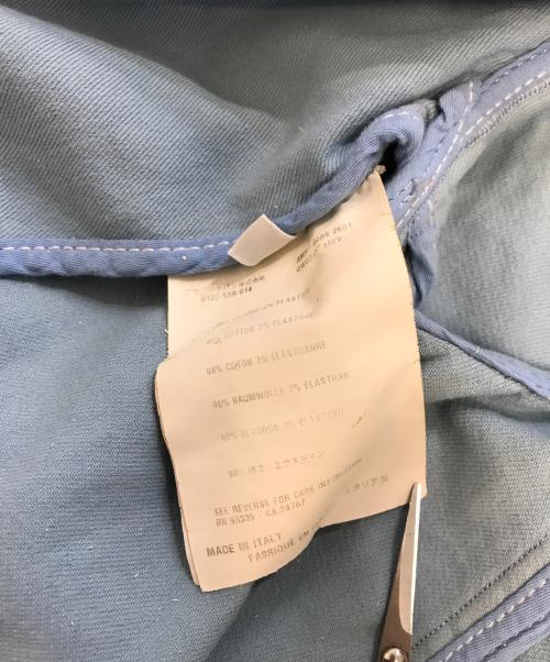 MIU MIU（ミュウミュウ）MIU MIU (ミュウミュウ) フリルデザインジップジャケット スカイブルー サイズ:44の古着・服飾アイテム