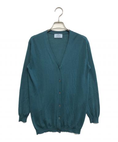 プラダ バージンウール カーディガン 中古・古着通販】PRADA (プラダ) バージンウールニットカーディガン