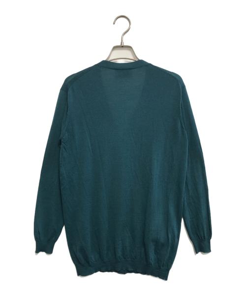 PRADA（プラダ）PRADA (プラダ) バージンウールニットカーディガン グリーン サイズ:40の古着・服飾アイテム