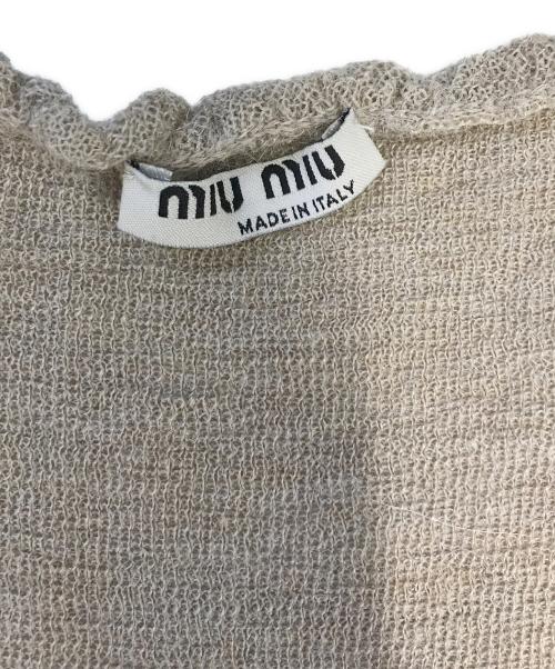 MIU MIU（ミュウミュウ）MIU MIU (ミュウミュウ) 縮絨ニットショートワンピ-ス ピンク サイズ:40の古着・服飾アイテム