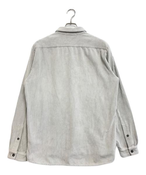 STONE ISLAND（ストーンアイランド）STONE ISLAND (ストーンアイランド) Corduroy Logo Shirt グレー サイズ:XLの古着・服飾アイテム