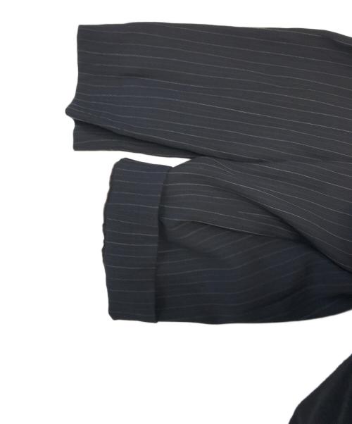 Jean Paul GAULTIER CLASSIQUE（ジャンポールゴルチエクラシック）Jean Paul GAULTIER CLASSIQUE (ジャンポールゴルチエクラシック) ストライプスーパーロングコート ブラック サイズ:48の古着・服飾アイテム