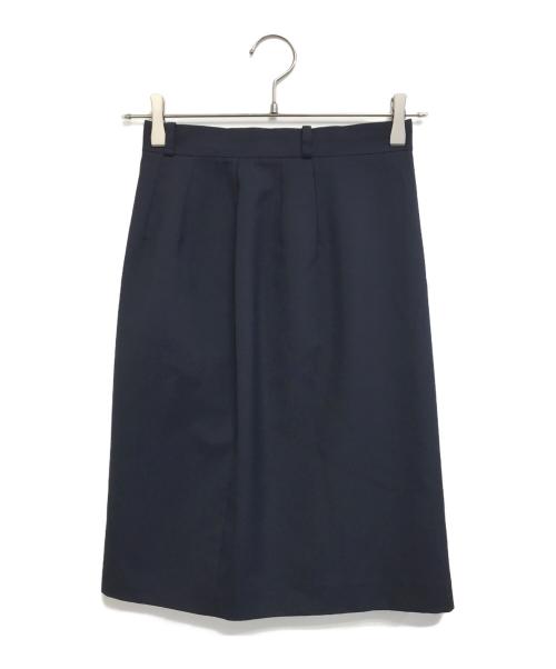 JUNIOR GAULTIER（ジュニアゴルチエ）JUNIOR GAULTIER (ジュニアゴルチエ) ウールブレンドスカート ネイビー サイズ:40の古着・服飾アイテム