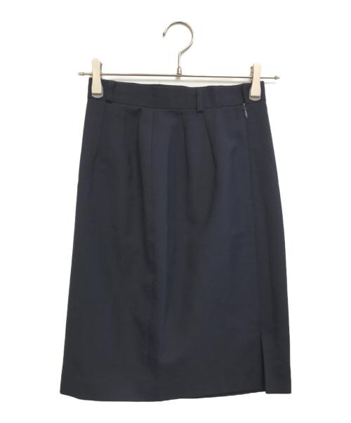 JUNIOR GAULTIER（ジュニアゴルチエ）JUNIOR GAULTIER (ジュニアゴルチエ) ウールブレンドスカート ネイビー サイズ:40の古着・服飾アイテム