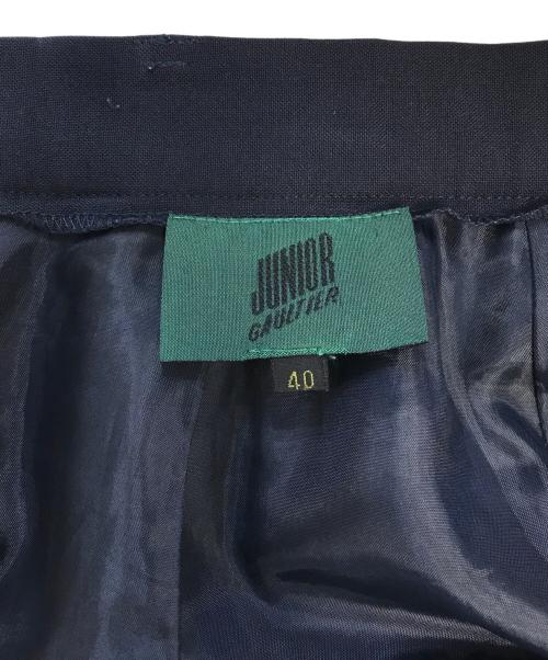 JUNIOR GAULTIER（ジュニアゴルチエ）JUNIOR GAULTIER (ジュニアゴルチエ) ウールブレンドスカート ネイビー サイズ:40の古着・服飾アイテム