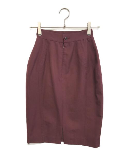 Jean Paul Gaultier FEMME（ジャンポールゴルチエ フェム）Jean Paul Gaultier FEMME (ジャンポールゴルチエ フェム) タイトスカート レッド サイズ:40の古着・服飾アイテム