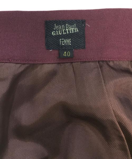 Jean Paul Gaultier FEMME（ジャンポールゴルチエ フェム）Jean Paul Gaultier FEMME (ジャンポールゴルチエ フェム) タイトスカート レッド サイズ:40の古着・服飾アイテム