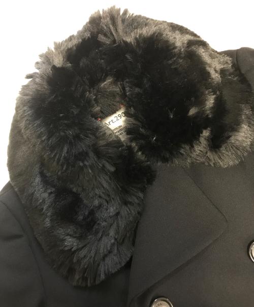 PRADA SPORTS（プラダスポーツ）PRADA SPORTS (プラダスポーツ) ファー付ダブルコート ブラック サイズ:40の古着・服飾アイテム