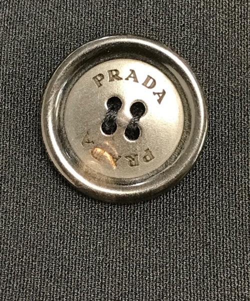 PRADA SPORTS（プラダスポーツ）PRADA SPORTS (プラダスポーツ) ファー付ダブルコート ブラック サイズ:40の古着・服飾アイテム