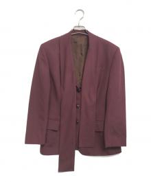 Jean Paul Gaultier FEMME（ジャンポールゴルチエ フェム）の古着「3Bテーラードジャケット」｜レッド