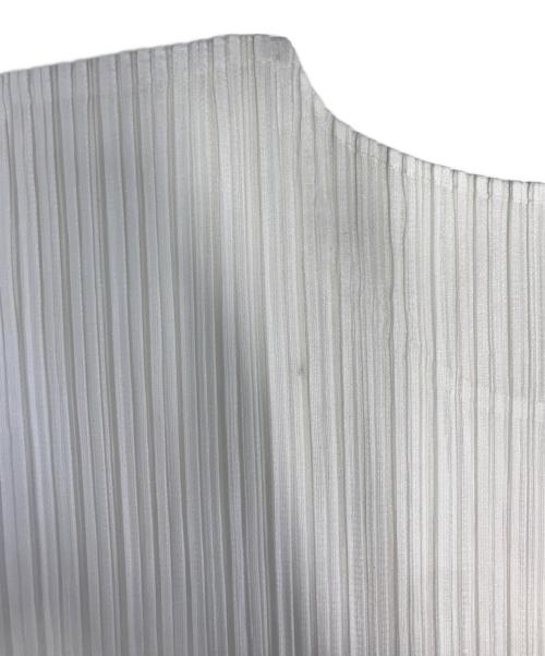 PLEATS PLEASE（プリーツプリーズ）PLEATS PLEASE (プリーツプリーズ) プリーツ加工 クルーネック カットソー アイボリー サイズ:3の古着・服飾アイテム
