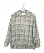 SUGARHILLシュガーヒル）の古着「OMBRE PLAID OPEN COLLAR SHIRTS」｜SMOKE BLUE