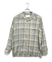 SUGARHILL（シュガーヒル）の古着「OMBRE PLAID OPEN COLLAR SHIRTS」｜SMOKE BLUE