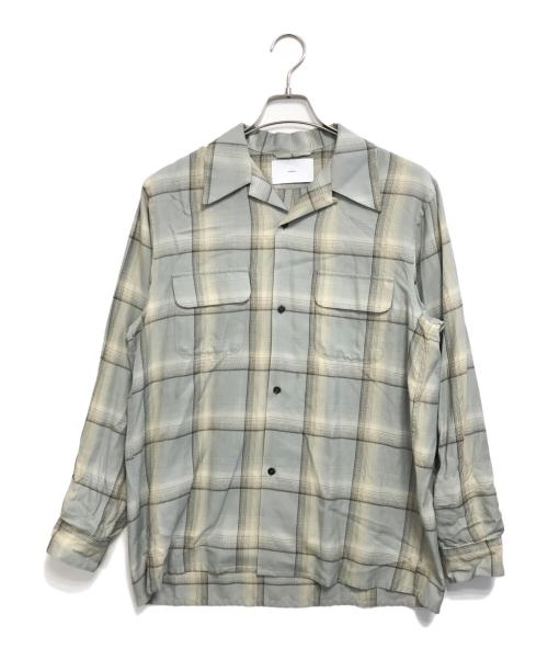 SUGARHILL（シュガーヒル）SUGARHILL (シュガーヒル) OMBRE PLAID OPEN COLLAR SHIRTS SMOKE BLUE サイズ:1の古着・服飾アイテム