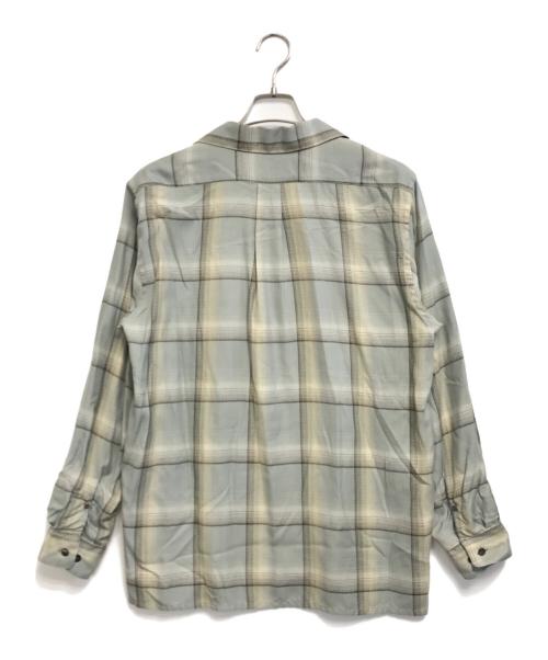 SUGARHILL（シュガーヒル）SUGARHILL (シュガーヒル) OMBRE PLAID OPEN COLLAR SHIRTS SMOKE BLUE サイズ:1の古着・服飾アイテム