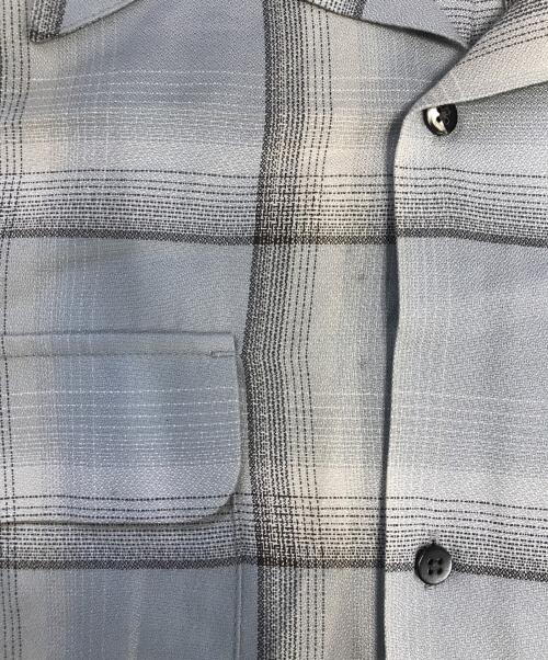 SUGARHILL（シュガーヒル）SUGARHILL (シュガーヒル) OMBRE PLAID OPEN COLLAR SHIRTS SMOKE BLUE サイズ:1の古着・服飾アイテム
