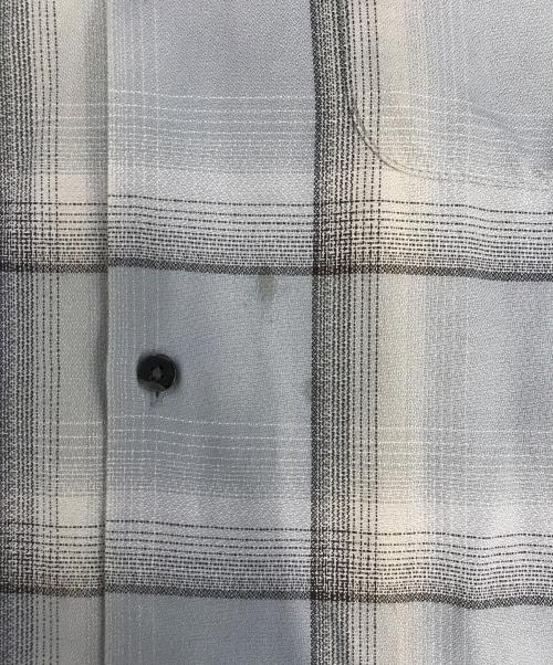 SUGARHILL（シュガーヒル）SUGARHILL (シュガーヒル) OMBRE PLAID OPEN COLLAR SHIRTS SMOKE BLUE サイズ:1の古着・服飾アイテム