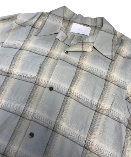 SUGARHILL（シュガーヒル）SUGARHILL (シュガーヒル) OMBRE PLAID OPEN COLLAR SHIRTS SMOKE BLUE サイズ:1の古着・服飾アイテム