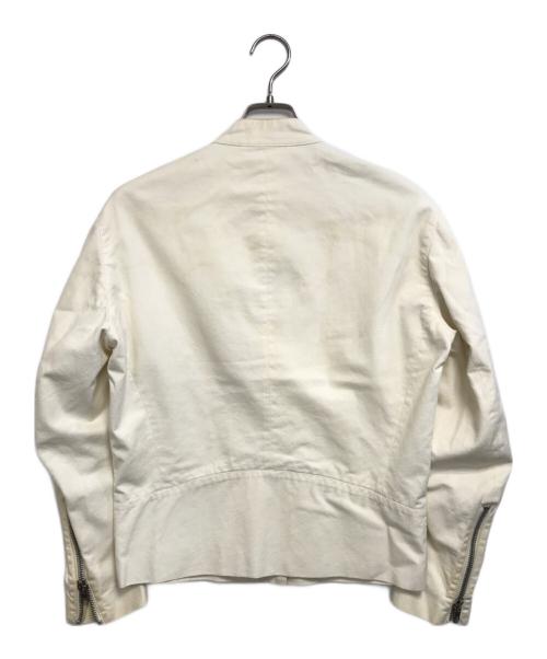Maison Martin Margiela（メゾンマルタンマルジェラ）Maison Martin Margiela (メゾンマルタンマルジェラ) 八ノ字ライダース ホワイト サイズ:44の古着・服飾アイテム