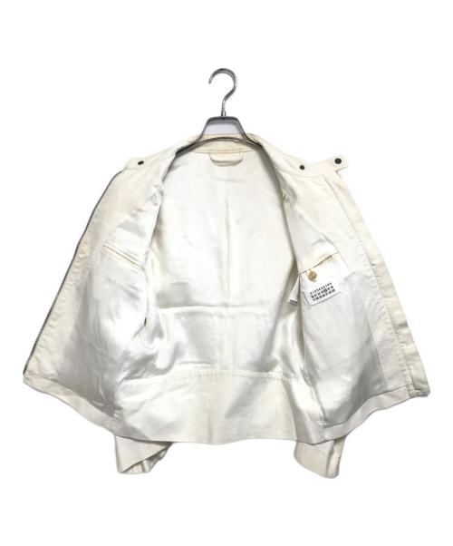 Maison Martin Margiela（メゾンマルタンマルジェラ）Maison Martin Margiela (メゾンマルタンマルジェラ) 八ノ字ライダース ホワイト サイズ:44の古着・服飾アイテム