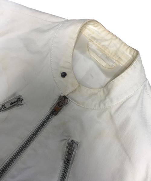 Maison Martin Margiela（メゾンマルタンマルジェラ）Maison Martin Margiela (メゾンマルタンマルジェラ) 八ノ字ライダース ホワイト サイズ:44の古着・服飾アイテム