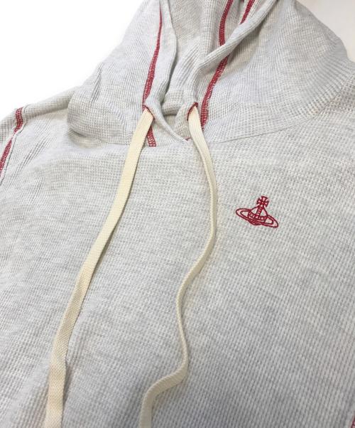 Vivienne Westwood（ヴィヴィアンウエストウッド）Vivienne Westwood (ヴィヴィアンウエストウッド) フーデッドサーマルカットソー ライトグレー サイズ:00の古着・服飾アイテム