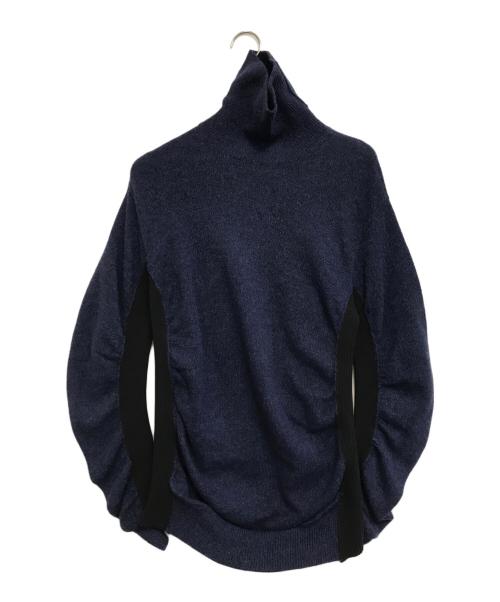 MM6（エムエムシックス）MM6 (エムエムシックス) ルーシュセーター ネイビー サイズ:表記なしの古着・服飾アイテム