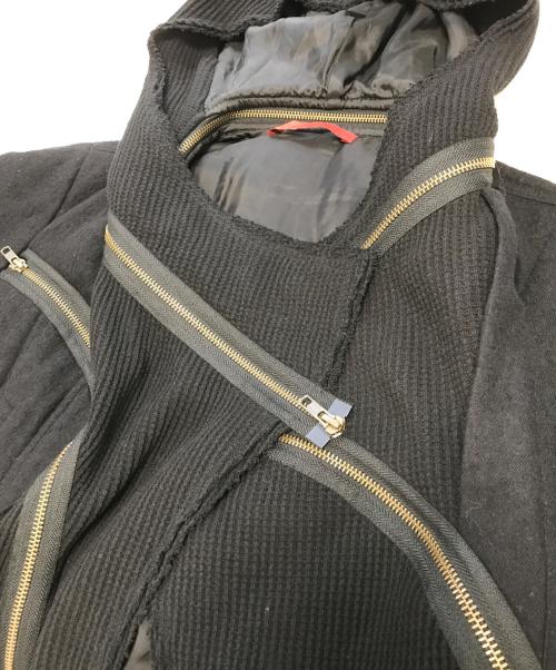 mukcyen（ムッシャン）mukcyen (ムッシャン) マルチジップジャケット ブラック サイズ:Freeの古着・服飾アイテム