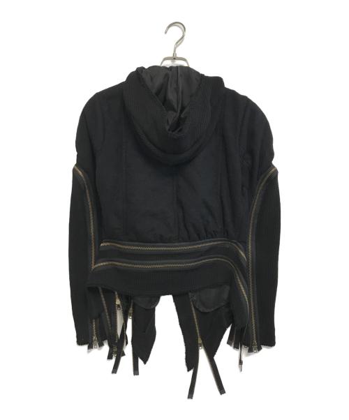 mukcyen（ムッシャン）mukcyen (ムッシャン) マルチジップジャケット ブラック サイズ:Freeの古着・服飾アイテム