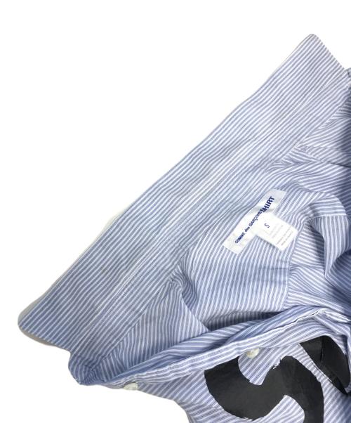 COMME des GARCONS SHIRT（コムデギャルソンシャツ）COMME des GARCONS SHIRT (コムデギャルソンシャツ) ストライプシャツ ブルー サイズ:Sの古着・服飾アイテム