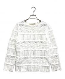 COMME des GARCONS（コムデギャルソン）の古着「メッシュニット」｜ホワイト