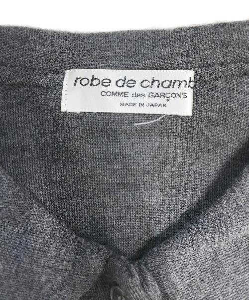 ROBE DE CHAMBRE COMME DES GARCONS（ローブドシャンブル コムデギャルソン）ROBE DE CHAMBRE COMME DES GARCONS (ローブドシャンブル コムデギャルソン) インサイドアウト丸襟ニットシャツ グレー サイズ:表記なしの古着・服飾アイテム