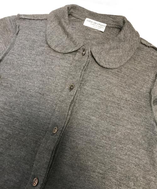ROBE DE CHAMBRE COMME DES GARCONS（ローブドシャンブル コムデギャルソン）ROBE DE CHAMBRE COMME DES GARCONS (ローブドシャンブル コムデギャルソン) インサイドアウト丸襟ニットシャツ グレー サイズ:表記なしの古着・服飾アイテム