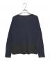 DRIES VAN NOTEN (ドリスヴァンノッテン) バイカラーVネックニット ネイビー×ブラック サイズ:Small：10000円