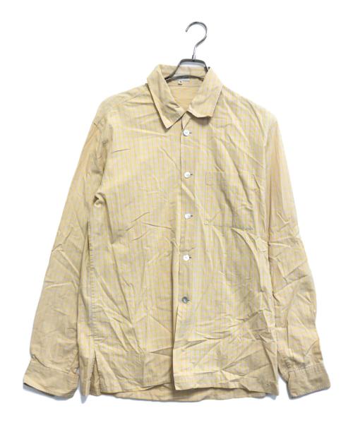 DRIES VAN NOTEN（ドリスヴァンノッテン）DRIES VAN NOTEN (ドリスヴァンノッテン) オーバーサイズチェックシャツ イエロー サイズ:48の古着・服飾アイテム