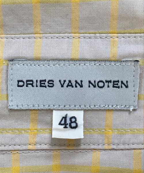 DRIES VAN NOTEN（ドリスヴァンノッテン）DRIES VAN NOTEN (ドリスヴァンノッテン) オーバーサイズチェックシャツ イエロー サイズ:48の古着・服飾アイテム