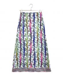 Jean Paul Gaultier FEMME（ジャンポールゴルチエ フェム）の古着「転写プリントスカート」｜ブルー