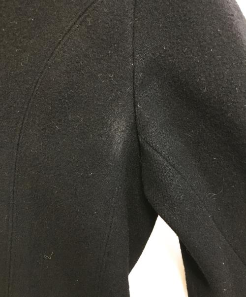 JUNIOR GAULTIER（ジュニアゴルチエ）JUNIOR GAULTIER (ジュニアゴルチエ) フード付ダブルブレストコート ブラック サイズ:40の古着・服飾アイテム