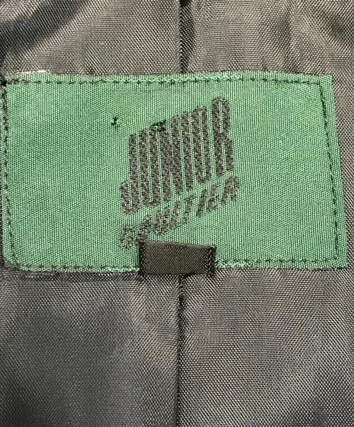 JUNIOR GAULTIER（ジュニアゴルチエ）JUNIOR GAULTIER (ジュニアゴルチエ) フード付ダブルブレストコート ブラック サイズ:40の古着・服飾アイテム