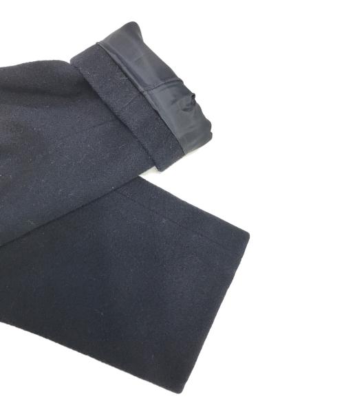 JUNIOR GAULTIER（ジュニアゴルチエ）JUNIOR GAULTIER (ジュニアゴルチエ) フード付ダブルブレストコート ブラック サイズ:40の古着・服飾アイテム