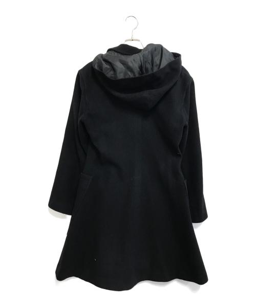 JUNIOR GAULTIER（ジュニアゴルチエ）JUNIOR GAULTIER (ジュニアゴルチエ) フード付ダブルブレストコート ブラック サイズ:40の古着・服飾アイテム