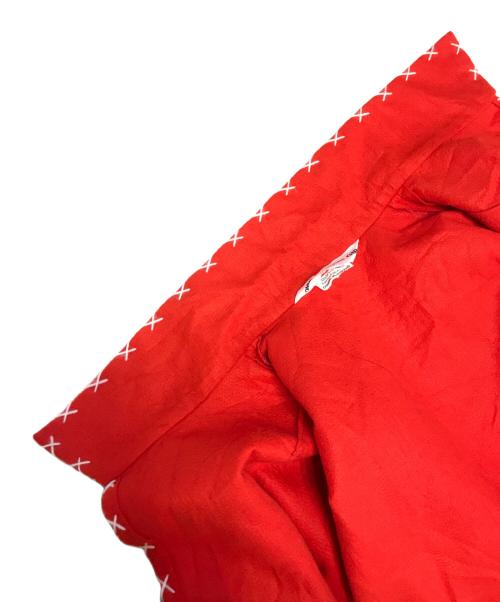 COMME des GARCONS GIRL（コムデギャルソンガール）COMME des GARCONS GIRL (コムデギャルソンガール) クロスステッチ 製品洗いジャケット レッド サイズ:Sの古着・服飾アイテム