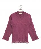 COMME des GARCONS SHIRTコムデギャルソンシャツ）の古着「Vネックニット」｜パープル