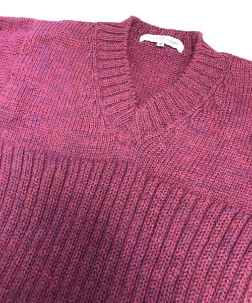 COMME des GARCONS SHIRT（コムデギャルソンシャツ）COMME des GARCONS SHIRT (コムデギャルソンシャツ) Vネックニット パープル サイズ:Mの古着・服飾アイテム